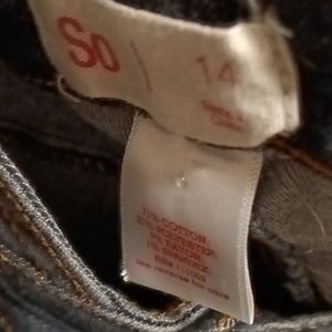 So blue denim ripped cuffed shortalls Size 14